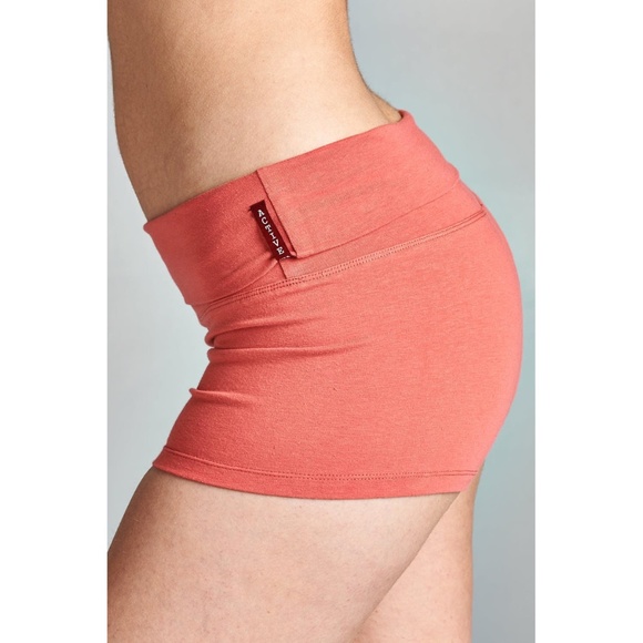 Pants - Basic Rose Fold Over Yoga Shorts